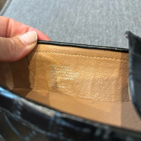 Madewell Black Loafers with Gold Buckle - Picture 9 of 12